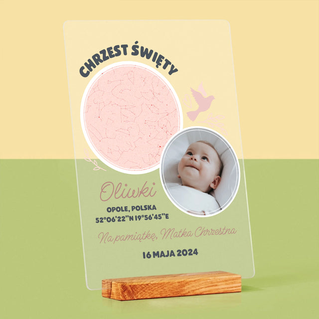 Mapa Gwiazd: Chrzest - Wydruk Na Szkle Akrylowym