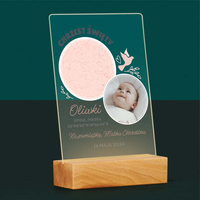 Mapa Gwiazd: Chrzest - Wydruk Na Szkle Akrylowym