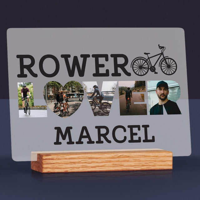 Słowo Ze Zdjęć: Rower Lover - Wydruk Na Szkle Akrylowym