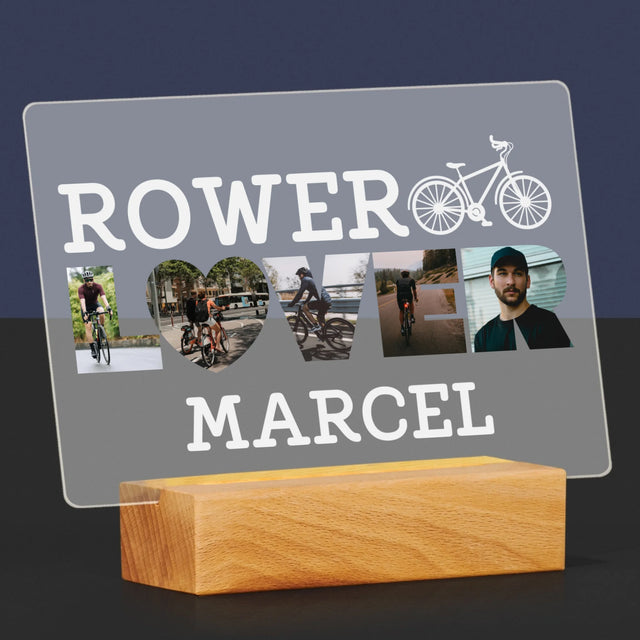 Słowo Ze Zdjęć: Rower Lover - Wydruk Na Szkle Akrylowym