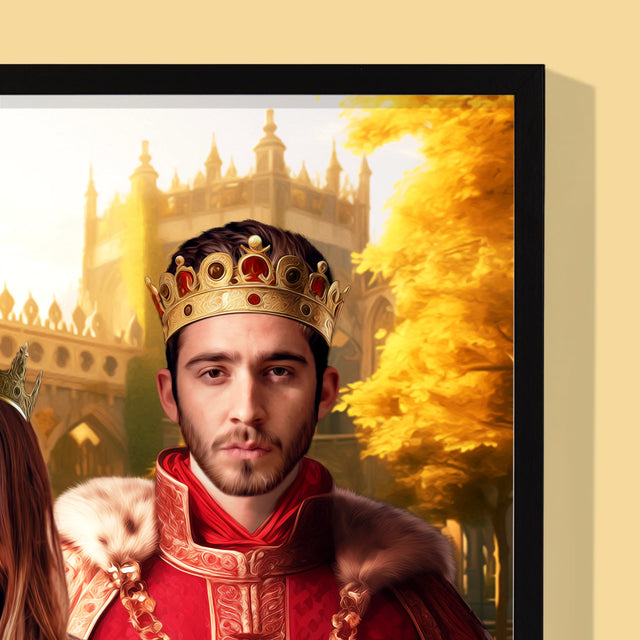 Królewski Portret: Król i Królowa - Wydruk z Twoim Zdjęciem