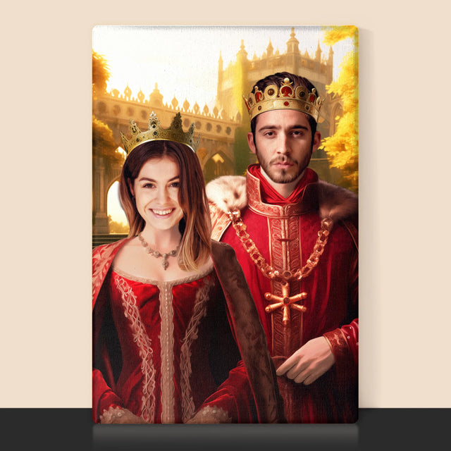 Królewski Portret: Król i Królowa - Wydruk z Twoim Zdjęciem