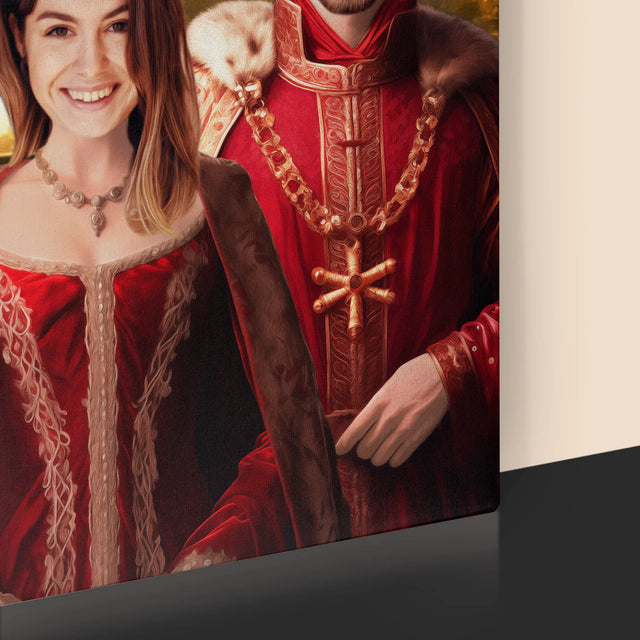 Królewski Portret: Król i Królowa - Wydruk z Twoim Zdjęciem