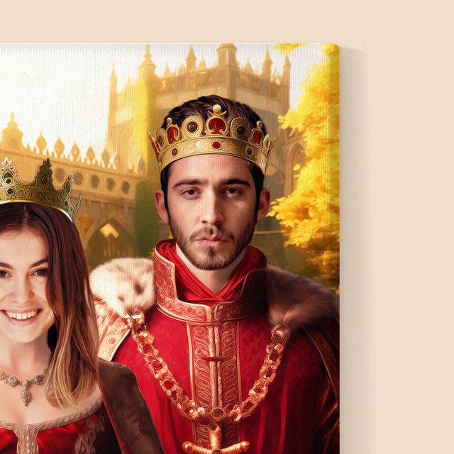 Królewski Portret: Król i Królowa - Wydruk z Twoim Zdjęciem