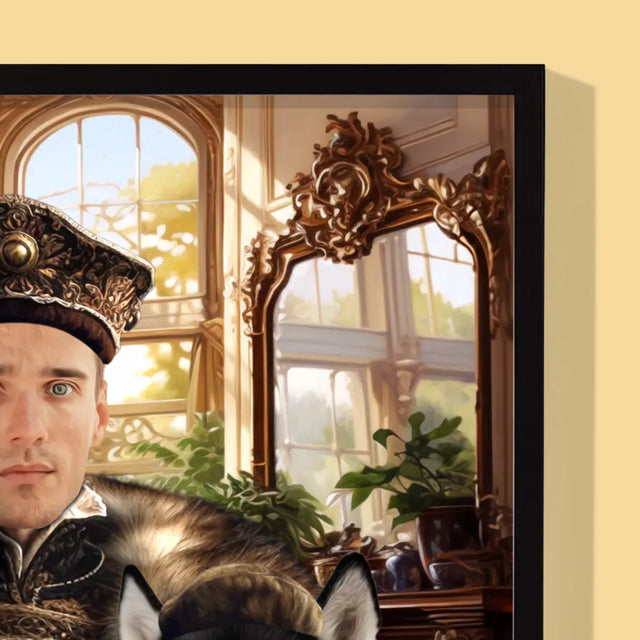 Królewski Portret: Szlachcic z Pupilem - Wydruk z Twoim Zdjęciem