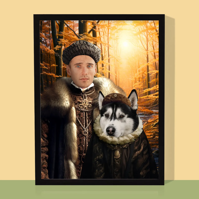 Królewski Portret: Szlachta Na Polowaniu - Wydruk z Twoim Zdjęciem