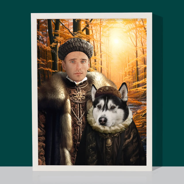 Królewski Portret: Szlachta Na Polowaniu - Wydruk z Twoim Zdjęciem