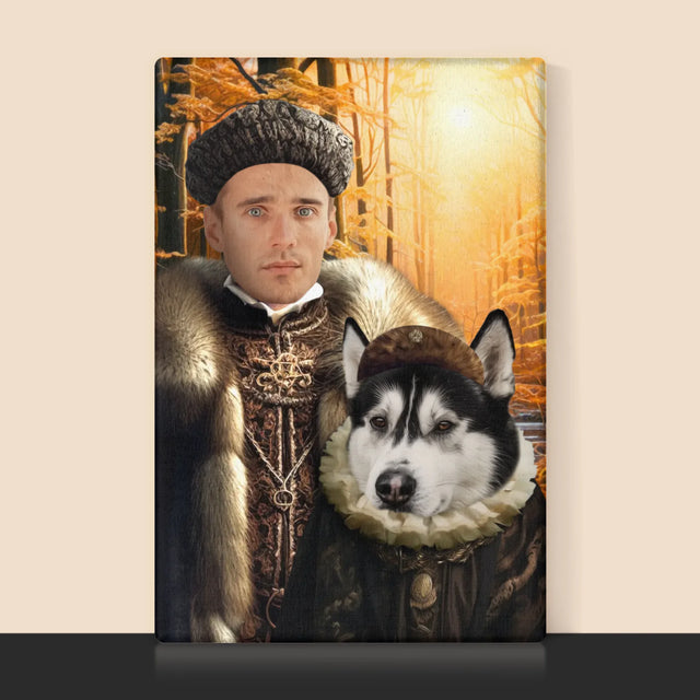 Królewski Portret: Szlachta Na Polowaniu - Wydruk z Twoim Zdjęciem