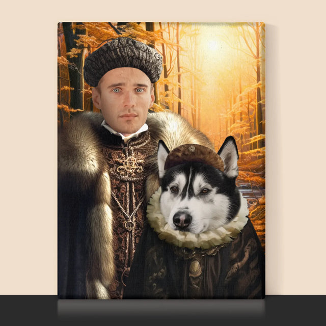 Królewski Portret: Szlachta Na Polowaniu - Wydruk z Twoim Zdjęciem