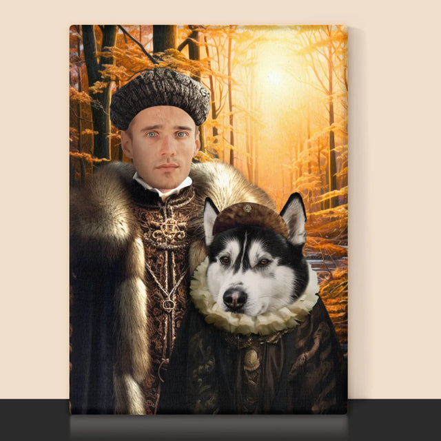 Królewski Portret: Szlachta Na Polowaniu - Wydruk z Twoim Zdjęciem