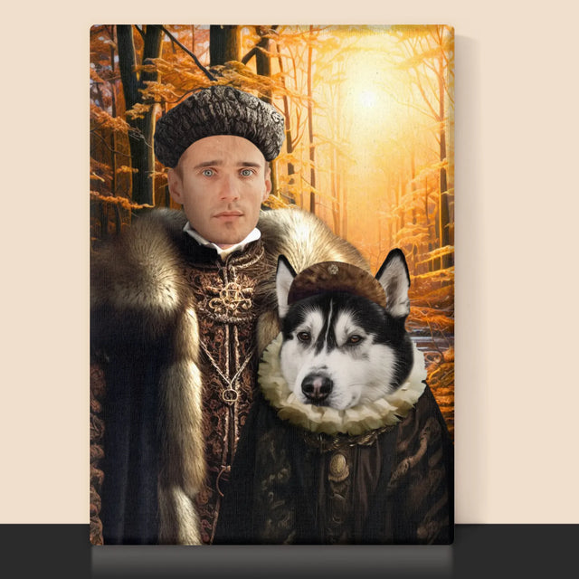 Królewski Portret: Szlachta Na Polowaniu - Wydruk z Twoim Zdjęciem