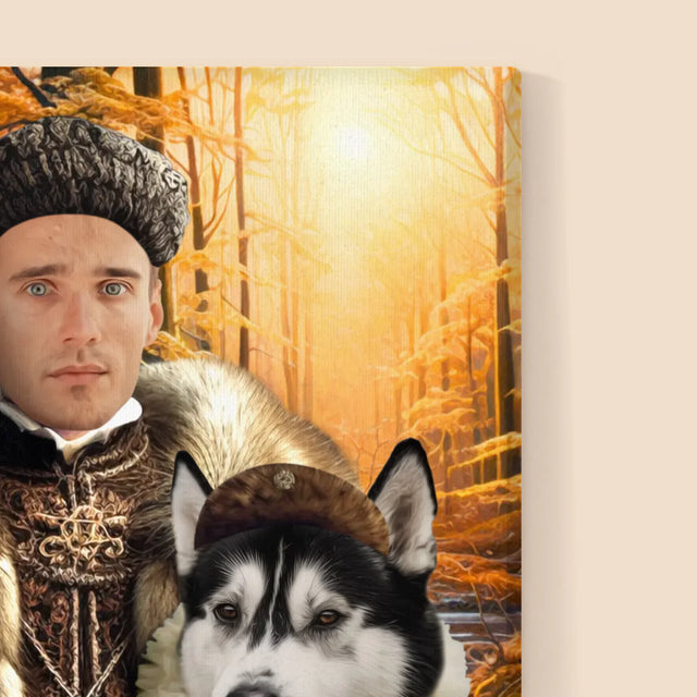 Królewski Portret: Szlachta Na Polowaniu - Wydruk z Twoim Zdjęciem