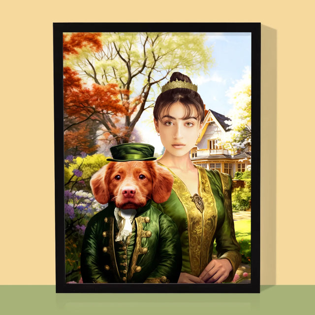 Królewski Portret: Dama Na Spacerze - Wydruk z Twoim Zdjęciem