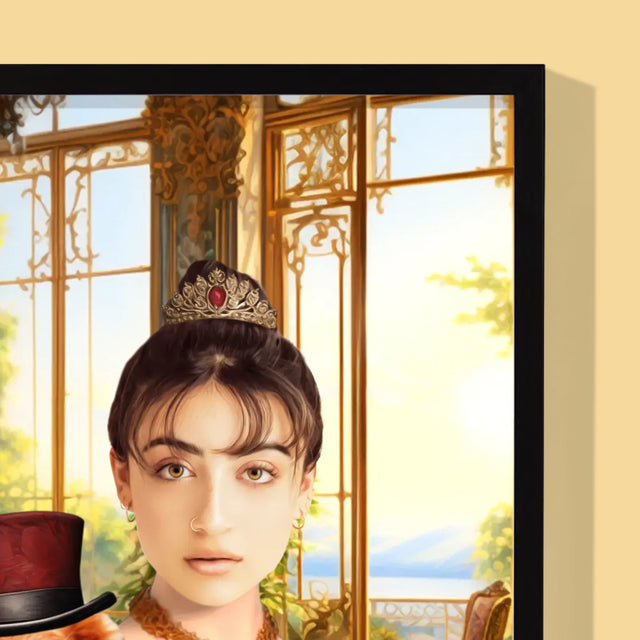 Królewski Portret: Dama z Pupilem - Wydruk z Twoim Zdjęciem