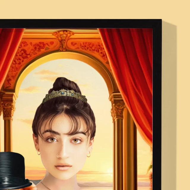 Królewski Portret: Szlachcianka z Pupilem - Wydruk z Twoim Zdjęciem