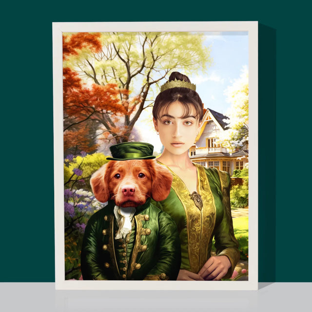 Królewski Portret: Dama Na Spacerze - Wydruk z Twoim Zdjęciem