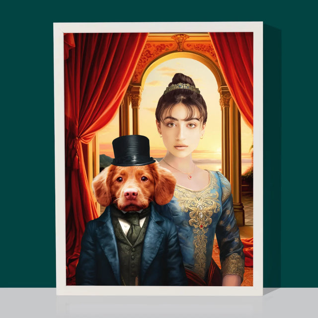 Królewski Portret: Szlachcianka z Pupilem - Wydruk z Twoim Zdjęciem