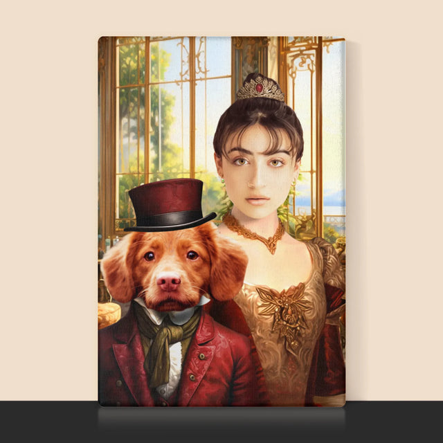 Królewski Portret: Dama z Pupilem - Wydruk z Twoim Zdjęciem