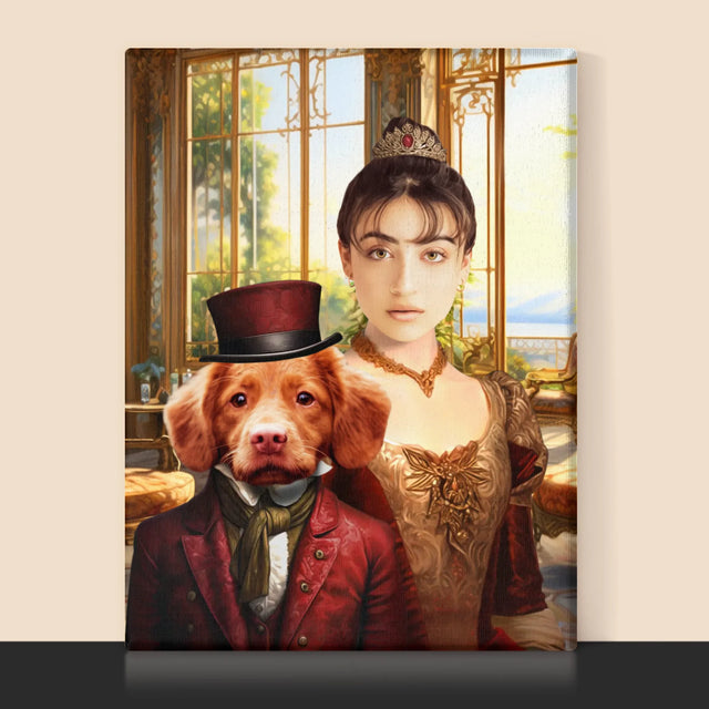 Królewski Portret: Dama z Pupilem - Wydruk z Twoim Zdjęciem