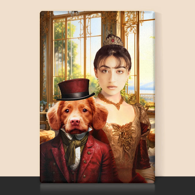 Królewski Portret: Dama z Pupilem - Wydruk z Twoim Zdjęciem