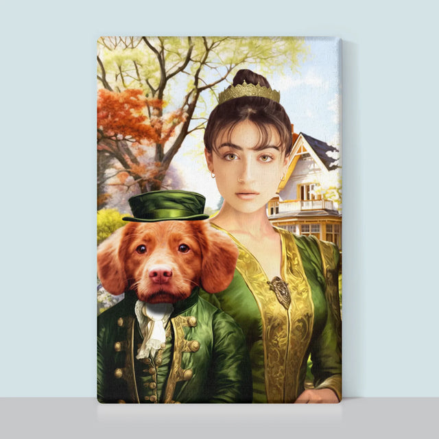 Królewski Portret: Dama Na Spacerze - Wydruk z Twoim Zdjęciem