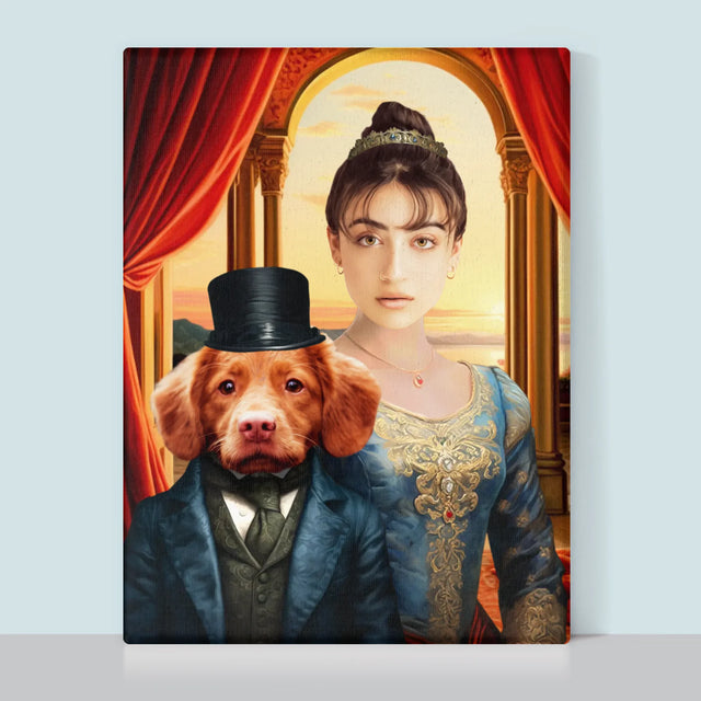 Królewski Portret: Szlachcianka z Pupilem - Wydruk z Twoim Zdjęciem