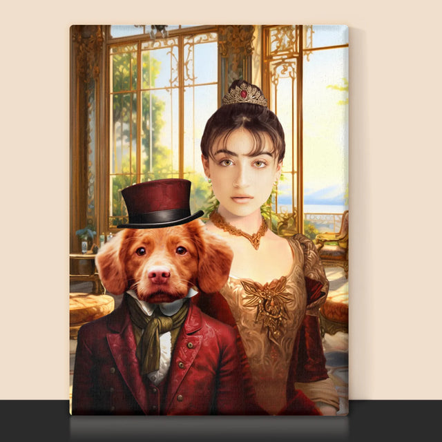 Królewski Portret: Dama z Pupilem - Wydruk z Twoim Zdjęciem