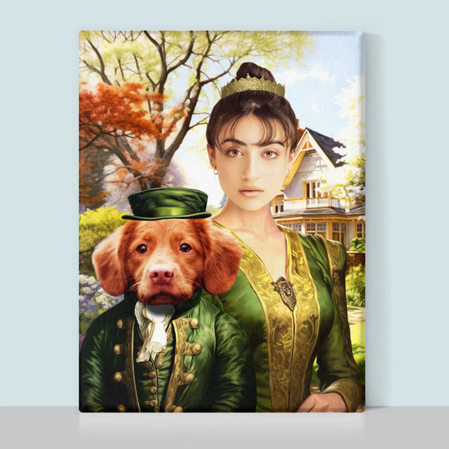 Królewski Portret: Dama Na Spacerze - Wydruk z Twoim Zdjęciem