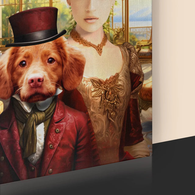 Królewski Portret: Dama z Pupilem - Wydruk z Twoim Zdjęciem