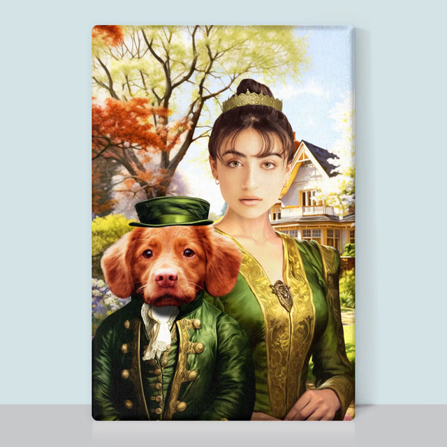 Królewski Portret: Dama Na Spacerze - Wydruk z Twoim Zdjęciem