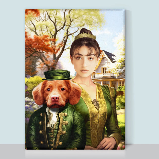 Królewski Portret: Dama Na Spacerze - Wydruk z Twoim Zdjęciem