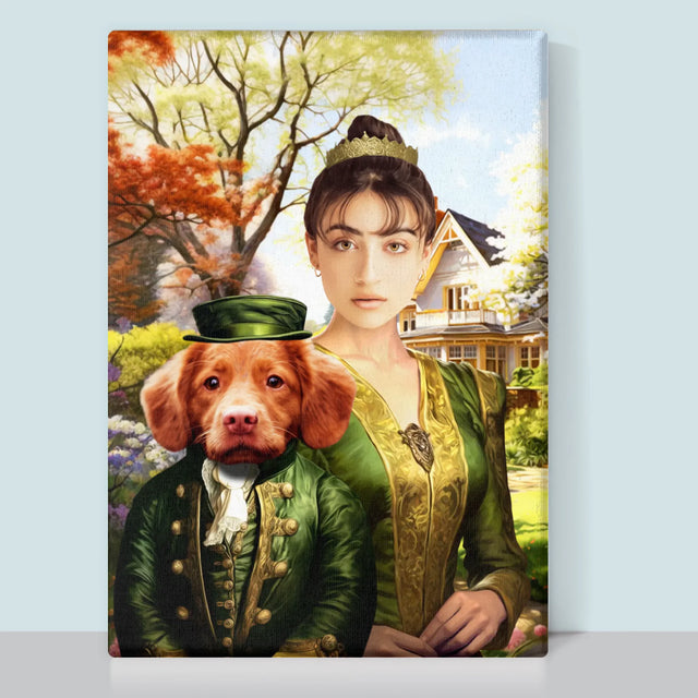 Królewski Portret: Dama Na Spacerze - Wydruk z Twoim Zdjęciem