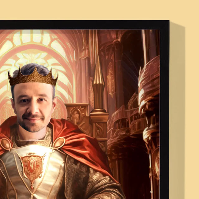 Królewski Portret: Królewski Tron - Wydruk z Twoim Zdjęciem