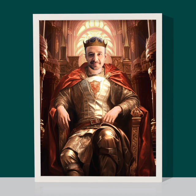Królewski Portret: Królewski Tron - Wydruk z Twoim Zdjęciem