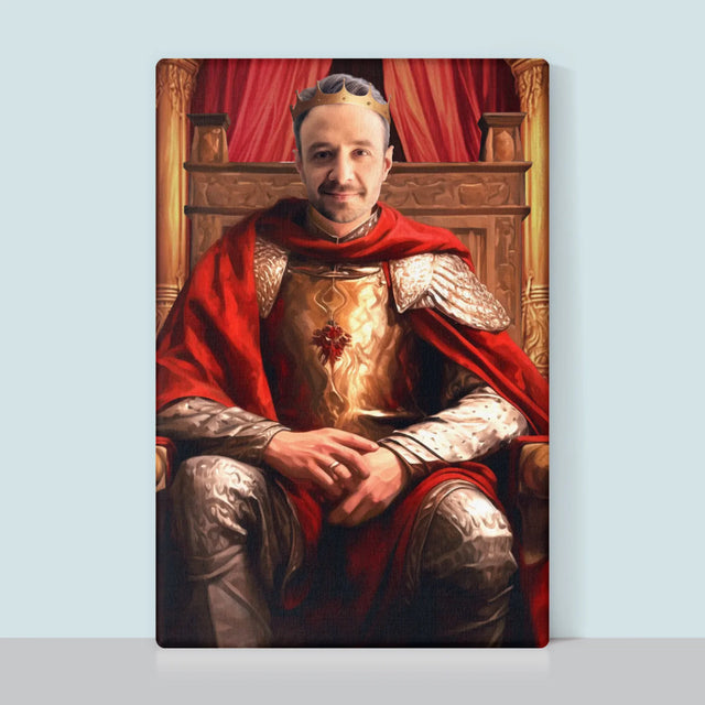 Królewski Portret: Król w Sali Tronowej - Wydruk z Twoim Zdjęciem