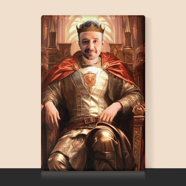 Królewski Portret: Królewski Tron - Wydruk z Twoim Zdjęciem