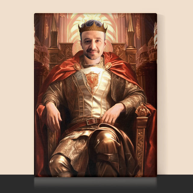 Królewski Portret: Królewski Tron - Wydruk z Twoim Zdjęciem