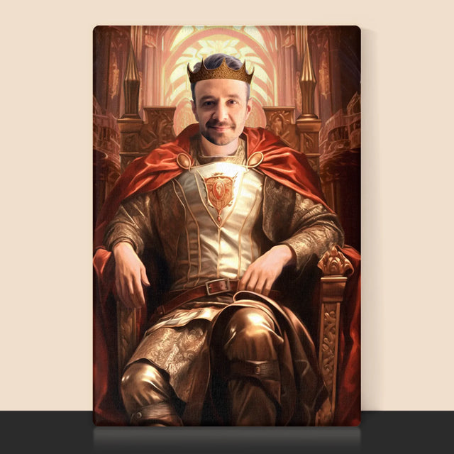 Królewski Portret: Królewski Tron - Wydruk z Twoim Zdjęciem