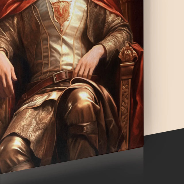 Królewski Portret: Królewski Tron - Wydruk z Twoim Zdjęciem