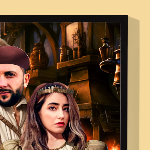 Królewski Portret: Arystokratyczny Duet - Wydruk z Twoim Zdjęciem