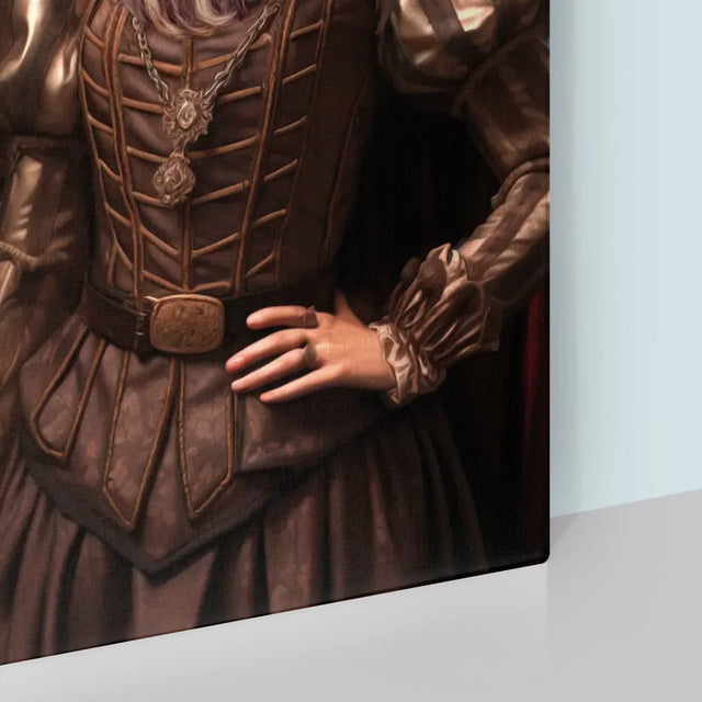 Królewski Portret: Szlachecka Para - Wydruk z Twoim Zdjęciem