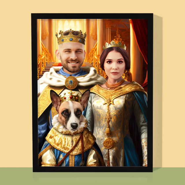 Królewski Portret: Władcy z Pupilem - Wydruk z Twoim Zdjęciem