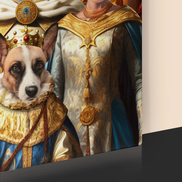 Królewski Portret: Władcy z Pupilem - Wydruk z Twoim Zdjęciem