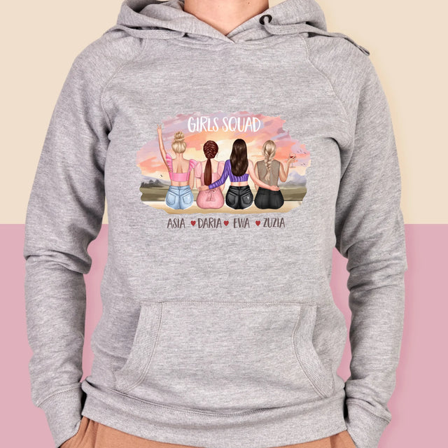 Kreator Postaci: Girls squad - Bluza Damska z Kapturem