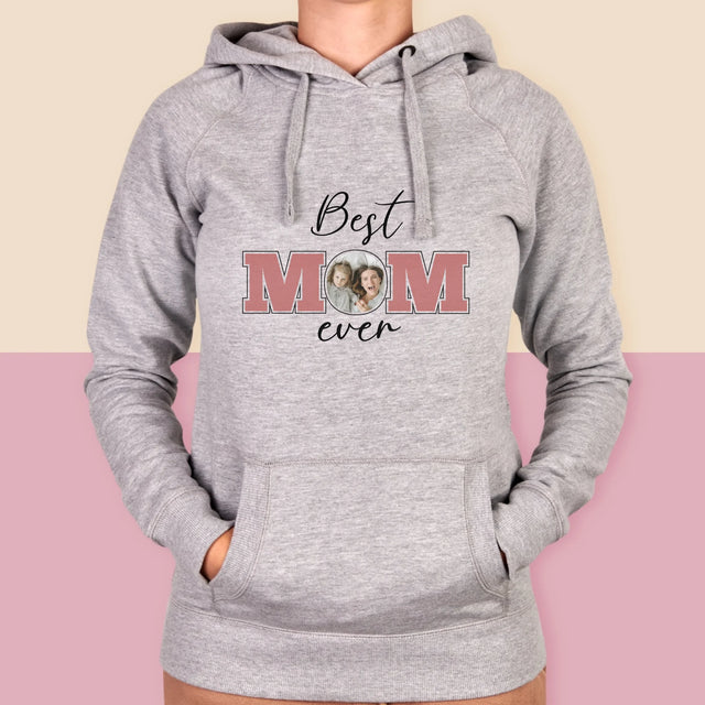 Fotokolaż: Best Mom Ever - Bluza Damska z Kapturem