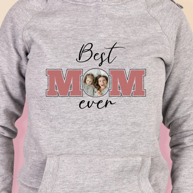 Fotokolaż: Best Mom Ever - Bluza Damska z Kapturem