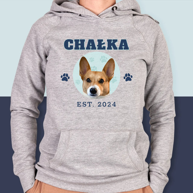 Twoja Postać: Twój Pies Varsity - Bluza Damska z Kapturem