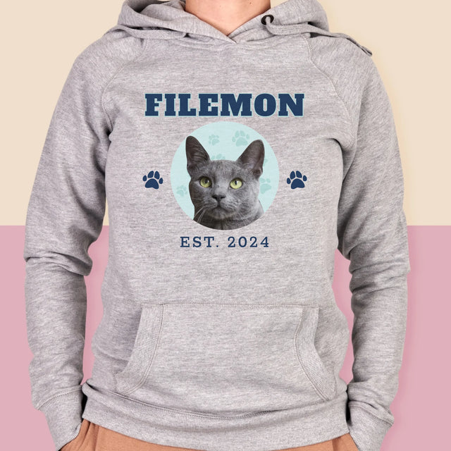 Twoja Postać: Twój Kot Varsity - Bluza Damska z Kapturem