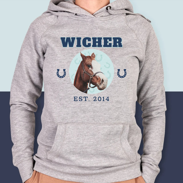 Twoja Postać: Twój Koń Varsity - Bluza Damska z Kapturem