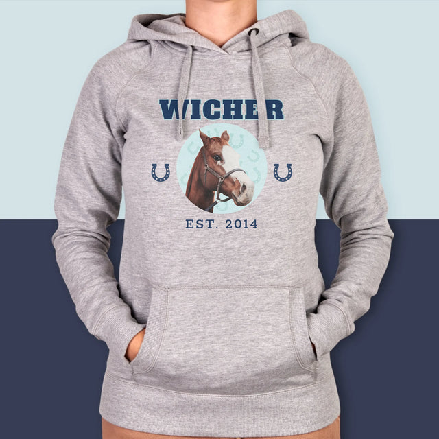 Twoja Postać: Twój Koń Varsity - Bluza Damska z Kapturem